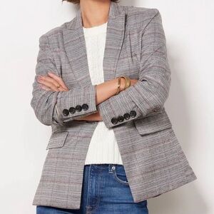 Evereve Bank St Plaid Blazer